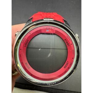Accutime Watch Corp. USF9173 Chronograph Quartz Digital Men's Watch Red Band
